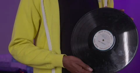 DJ Spins Record Stock Footage 297504307