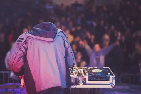 DJ on the Stage Stock Photos