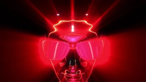 DJ in Sunglasses Head Stock-Footage 263030343