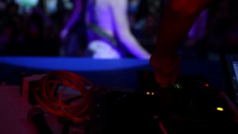 DJ table Stock Footage 77052040