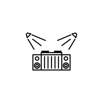 Dj table icon. Element of lighting icon for mobile concept and web apps. Thin Stock Illustration