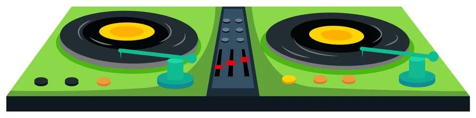 DJ table Stock Illustration