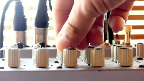 Dj turning buttons Stock Footage 168924093