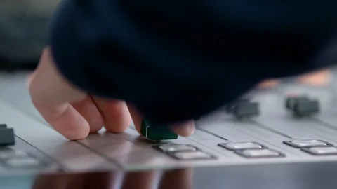 DJ turning the volume up Stock Footage 85504178