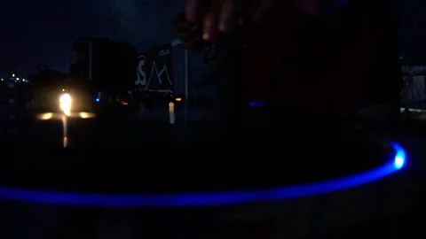 Dj turns the records Stock Footage 113502176