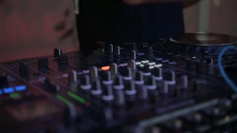 Dj Turntable At The Disco Stock Footage 246239628