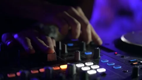 Dj Turntable At The Disco Video stock 246241134
