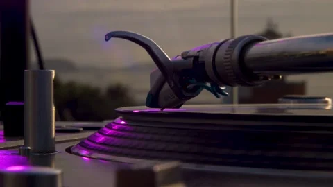 DJ turntable needle 2 Stock Footage 143315402