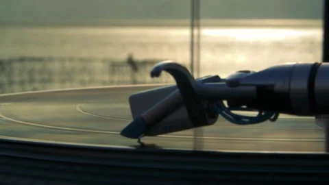 DJ turntable needle Stock Footage 143297380