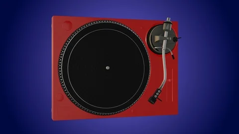 Dj turntable rotaing loop Stock Footage 89674874