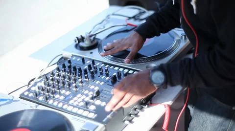 DJ Turntables Stock Footage 37185264