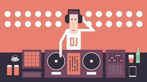 DJ with turntables Vídeos de archivo 49723044