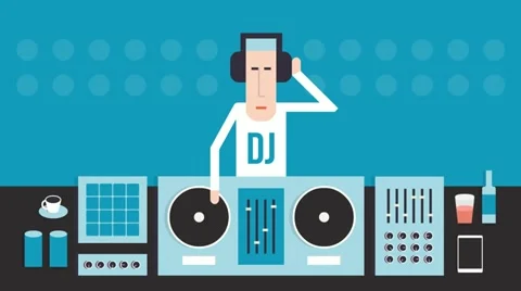 DJ With Turntables Vídeos de archivo 52603479