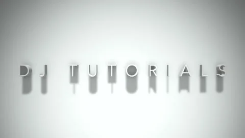 Dj tutorials 3D title animation white text on a white background Stock Footage 299381989