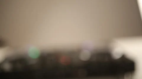 DJ uses professional mix controller Video stock 42741316