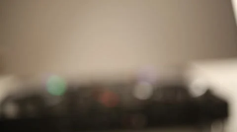 DJ uses professional mix controller Video stock 42741323