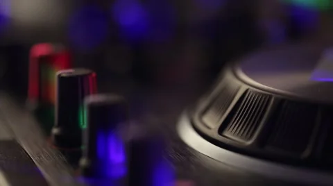 DJ uses professional mix controller Stock Footage 42741430