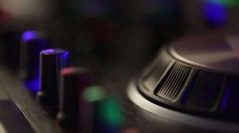 DJ uses professional mix controller Stock Footage 42741435