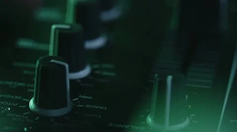 DJ using his mixer table Stock Footage 21844605