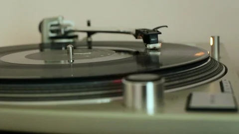 Dj vinyl record in the player Stock Footage 106024238
