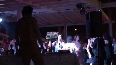 Dj at a Wedding Party Stock Footage