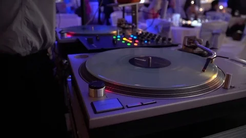 DJ at Wedding Reception Party Stock Footage 87093853
