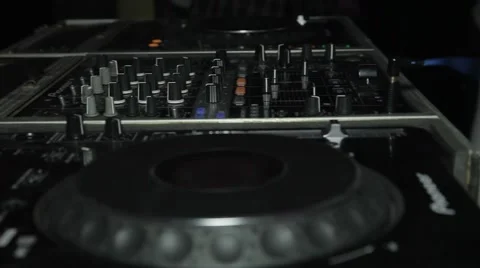 DJ work at the console at the wedding Stock Footage 44824784