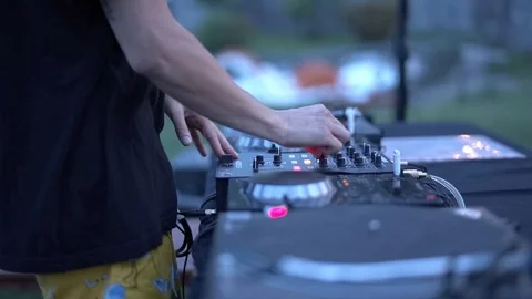 DJ by work Video stock 115603276