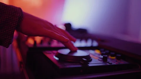 Dj at work Stock Footage 130000992