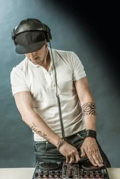 Dj at work Stock Photos