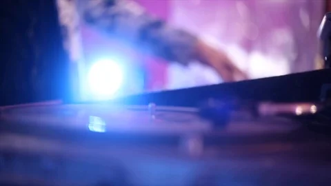 DJ working in a disco Video stock 86393824