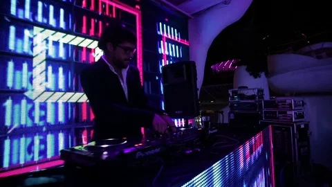 DJ working Stock Footage 70469544