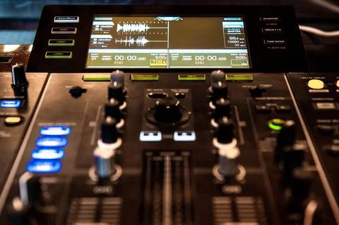 DJ workstation at the event Foto stock