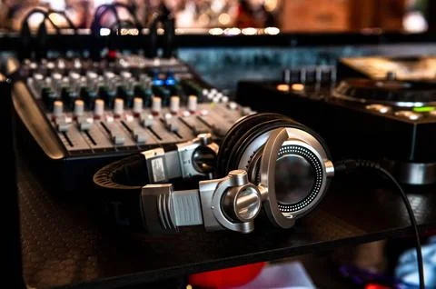 DJ workstation at the event Foto stock