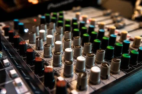 DJ workstation at the event Foto stock