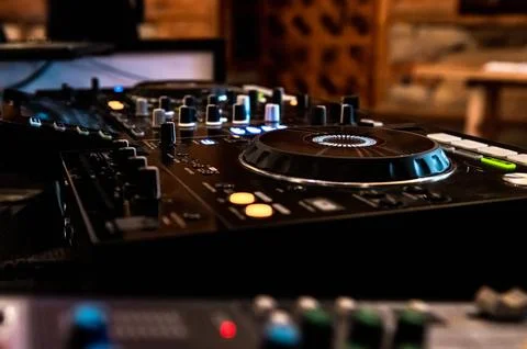 DJ workstation at the event Foto stock