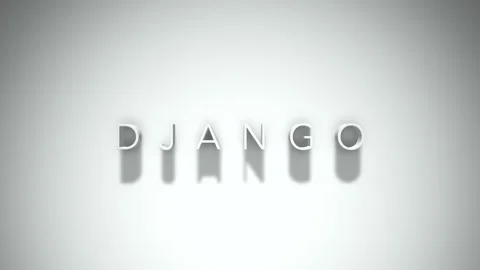 Django 3D title animation with shadows on a white background Stock Footage 297017102