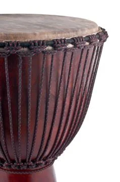Djembe isolated on white Stock Photos