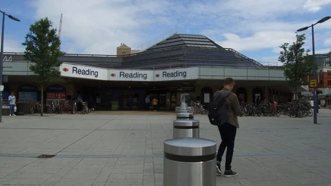 DJI 0067 Reading Station old entrance Stock Footage 113798005