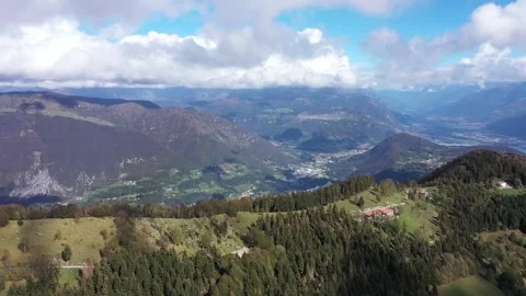 DJI 0779 - Flying over Colli San Fermo towards Lovere Stock Footage 141449900