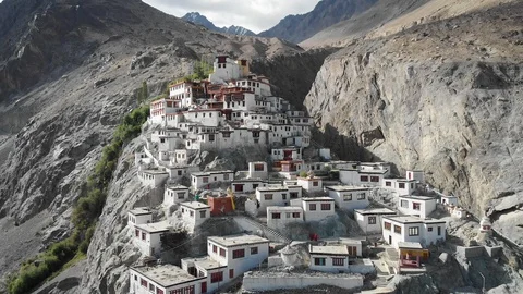 DJI 0978 Diskit Monastery, Nubra Valley, Ladakh. Video stock 121841709