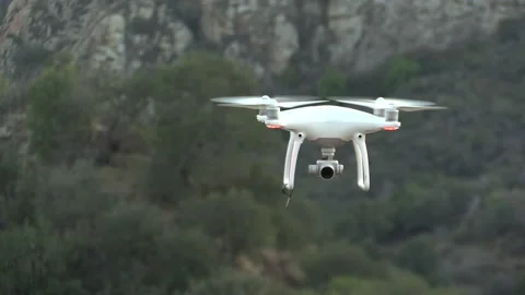 DJI Drone in flight - Drone 4K Stock Footage 219295198