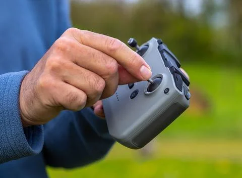 DJI drone in a park Stock Photos