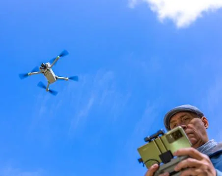 DJI drone in a park Foto stock