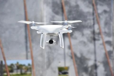 DJI drone working Foto stock