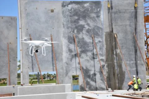 DJI drone working Foto stock