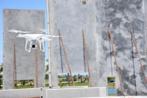 DJI drone working Foto stock