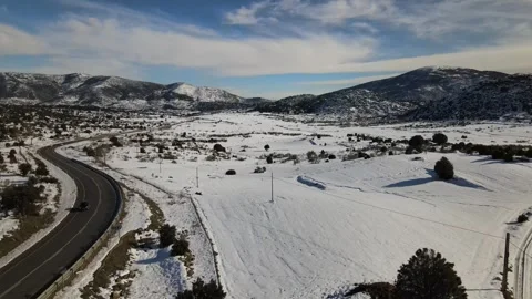 DJI flight over snow 4 스톡 동영상 254403493