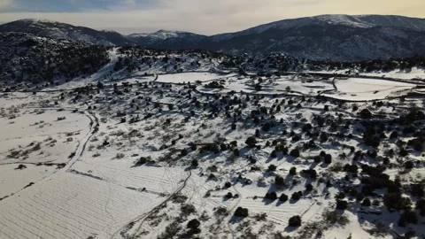 DJI flight over snow 7 스톡 동영상 254403751