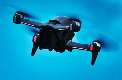 DJI FPV Drone in Flight Stock Photos